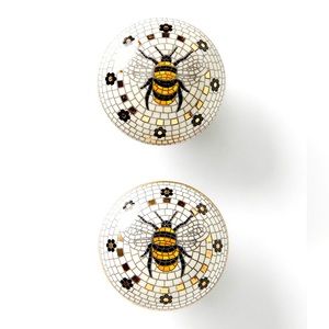 7 Bistro Garden Bee Tile Knobs - Anthropologie